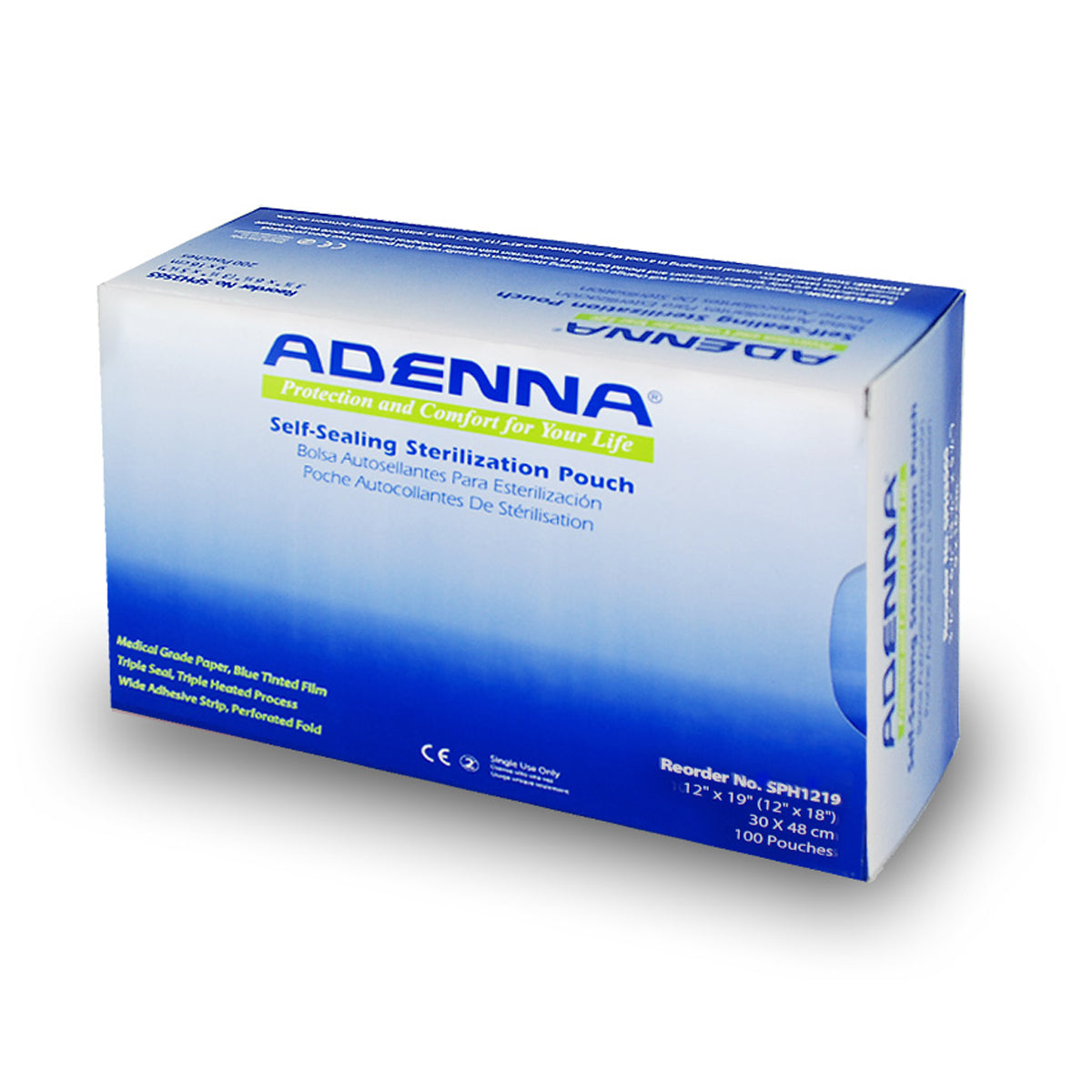 Adenna® Sterilization Pouches, Triple Seal High Quality Supplies for