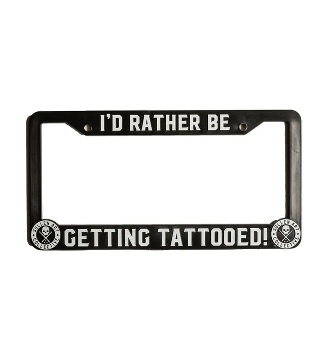 Sullen Getting Tattooed License Plate Frame