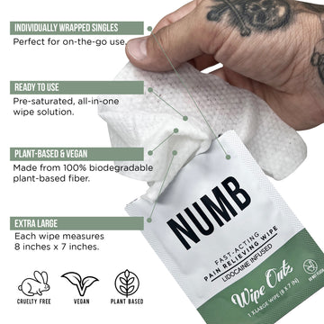 Wipe Outz Numbing Tattoo Wipes