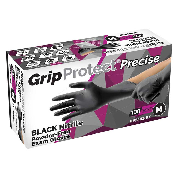 GripProtect Precise Black Nitrile Gloves